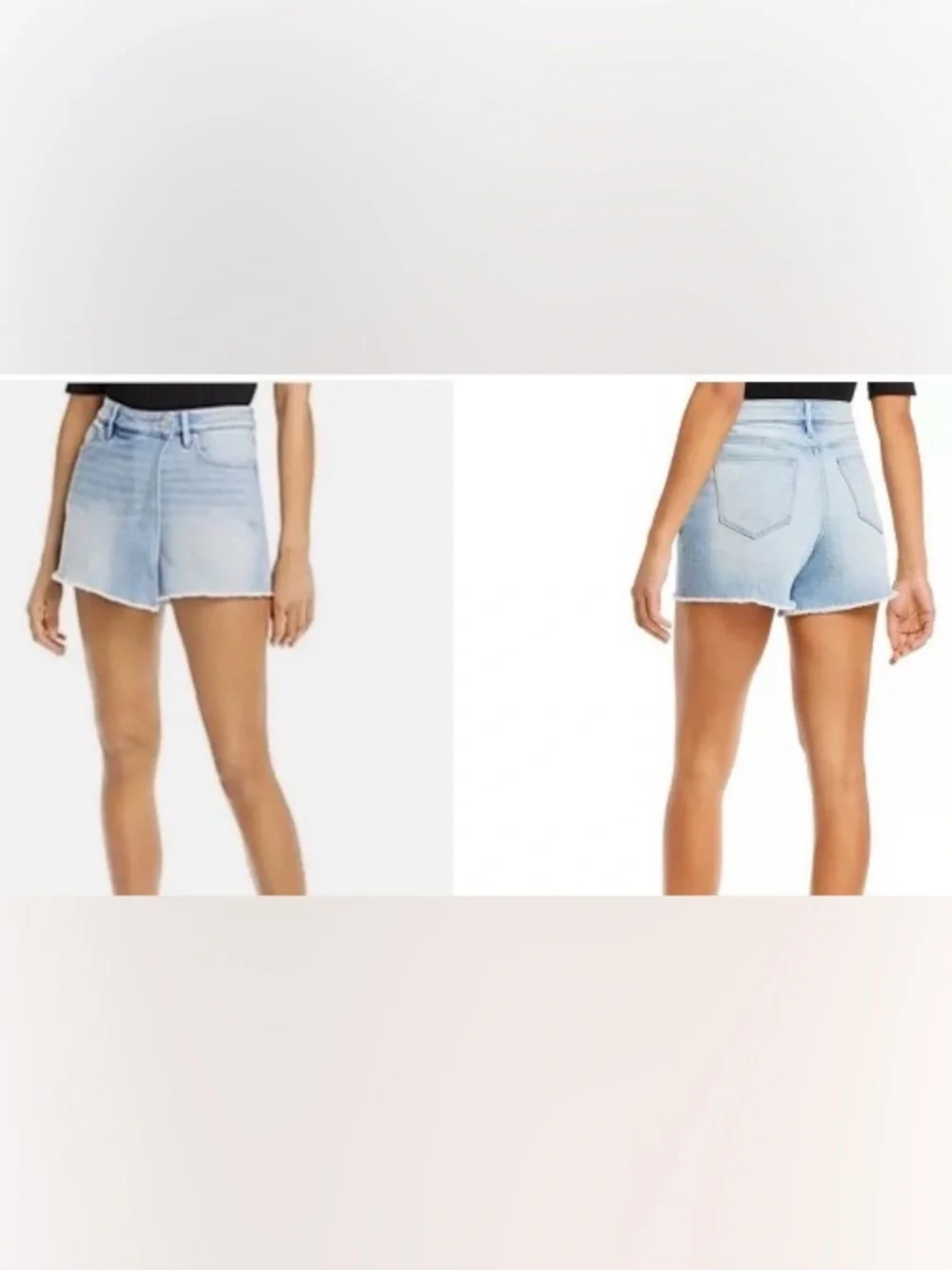Aqua Denim Mini Skort Light Wash Faux Wrap Shorts Size 26